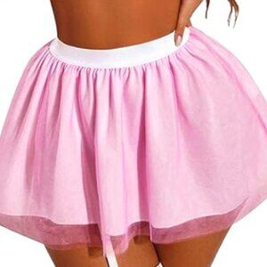 3-Layer Tutu Skirt and Elastic Waist: the 3 layer tulle skirt mini skirt giving